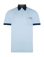 Gabicci - Plain polo shirt with contrasting collar and piping
